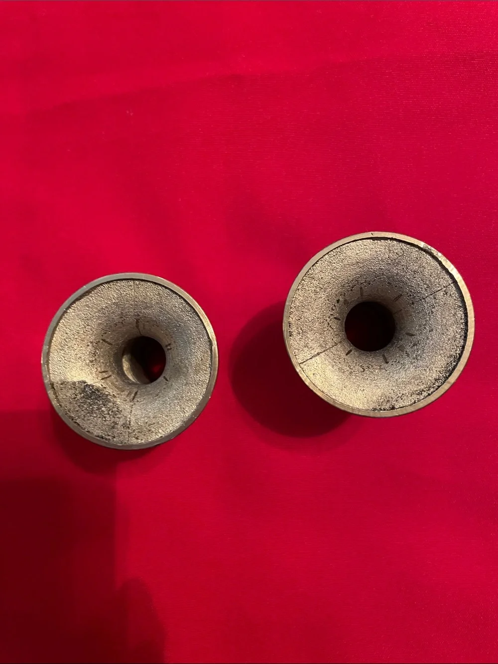 Target Solid Brass Pair of Candle Holders